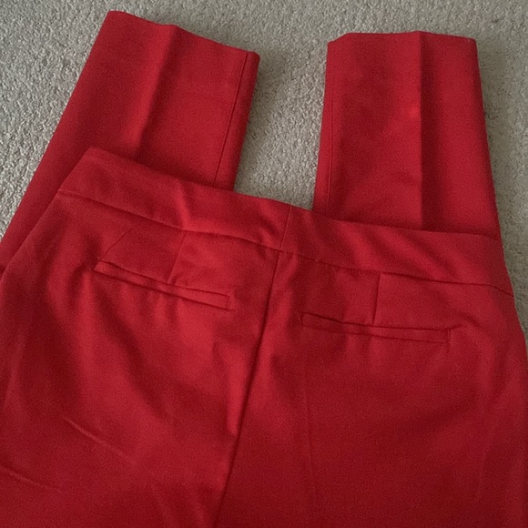 Crosby Madison Career Pants Size 4 Red 97% Cotton NWOT Minimalist Sophistication - Picture 7 of 12